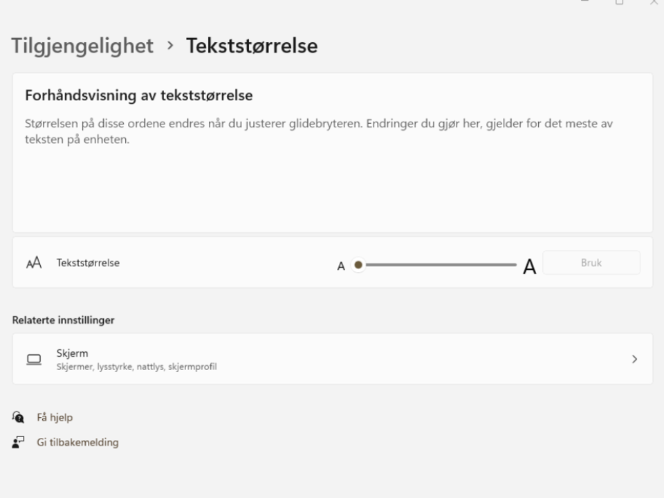 Endre tekststørrelse windows 2 (1)