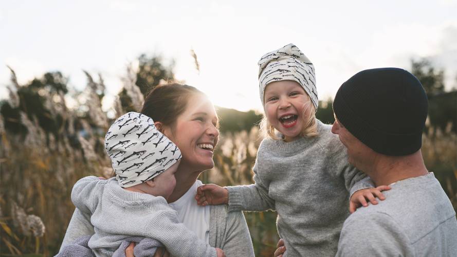 Familie med 2 barn