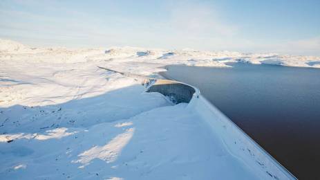 Demning på fjellet vinter