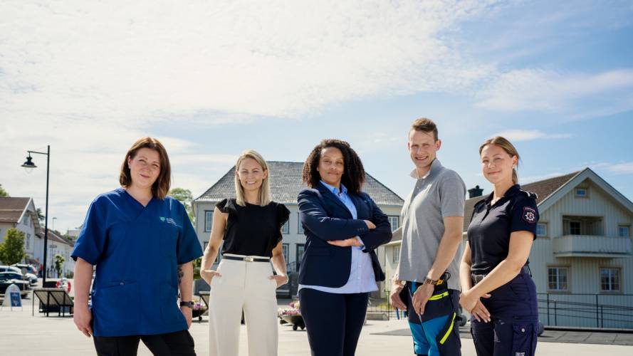 Mennesker som jobber i kommune- og helse Norge